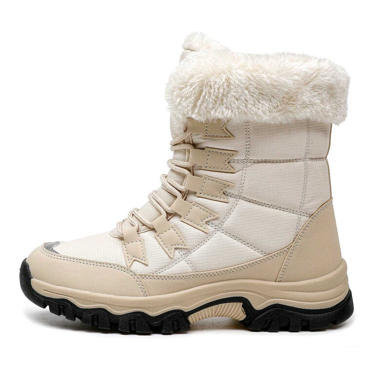 Men's and Women's Snow Boots: New Fall/Winter High-Top Warm Outdoor Cotton Boots with Fleece Lining, Extra-Thick, and Plus Sizes